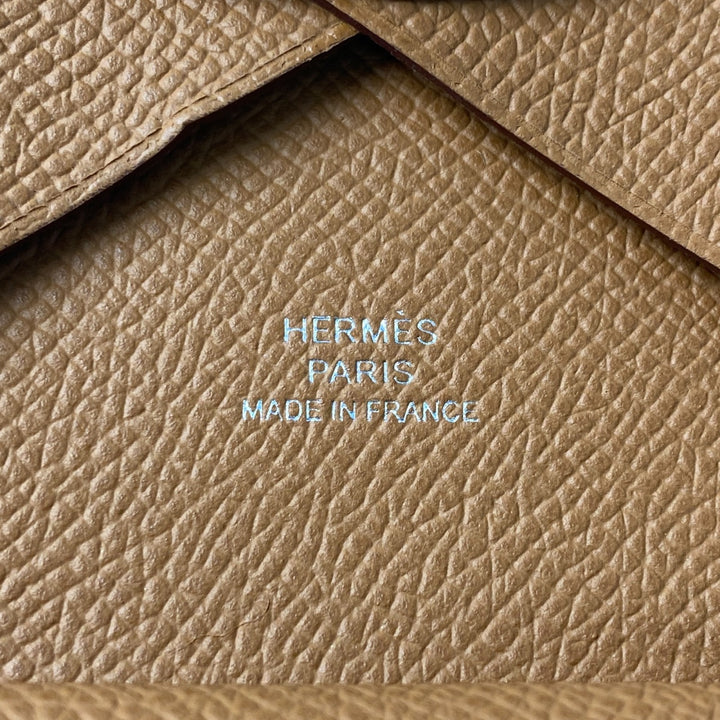 新品 エルメス HERMES レディース ガルヴィ デュオ ゴールド エプソン W刻印 コインケース