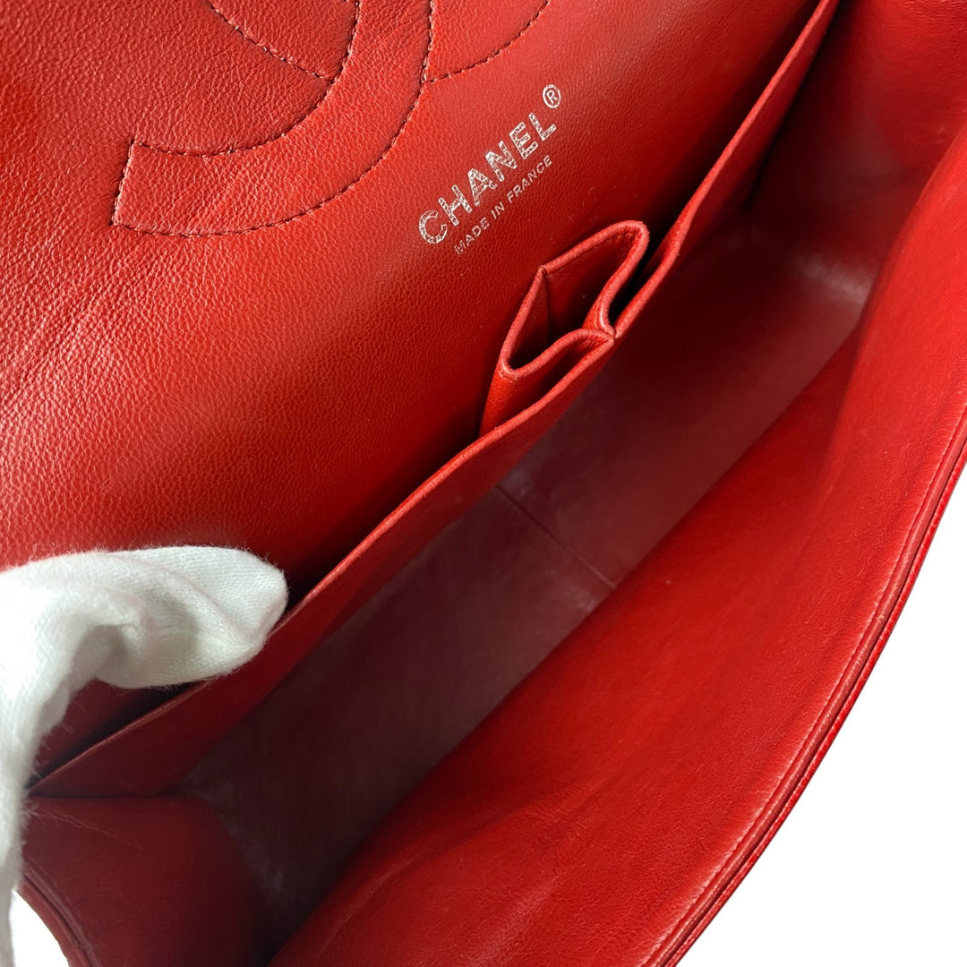 美品 シャネル CHANEL レディース ダブルフラップ マトラッセ ショルダーバッグ ターンロック 14番台