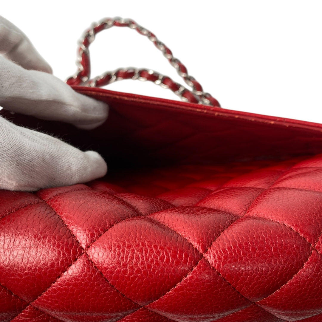 美品 シャネル CHANEL レディース ダブルフラップ マトラッセ ショルダーバッグ ターンロック 14番台