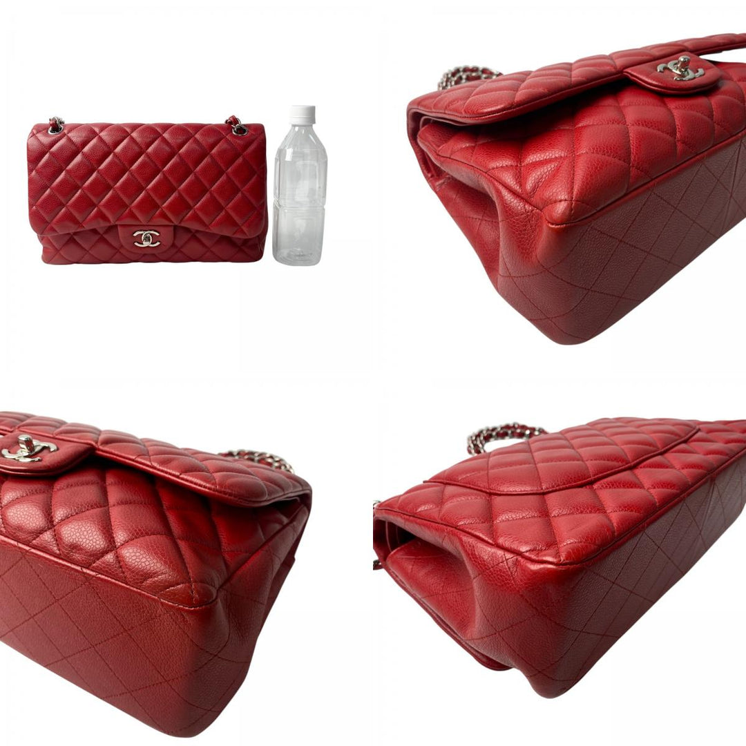 美品 シャネル CHANEL レディース ダブルフラップ マトラッセ ショルダーバッグ ターンロック 14番台