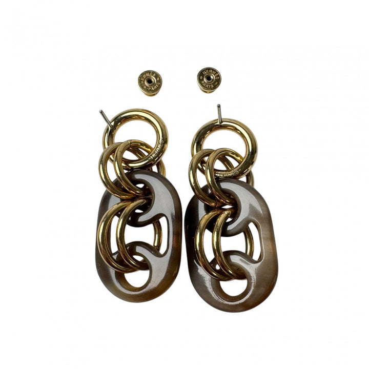 エルメス HERMES ユリディス ピアス PM バッファローホーン レディース