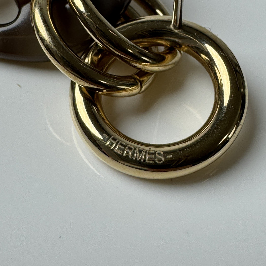 エルメス HERMES ユリディス ピアス PM バッファローホーン レディース
