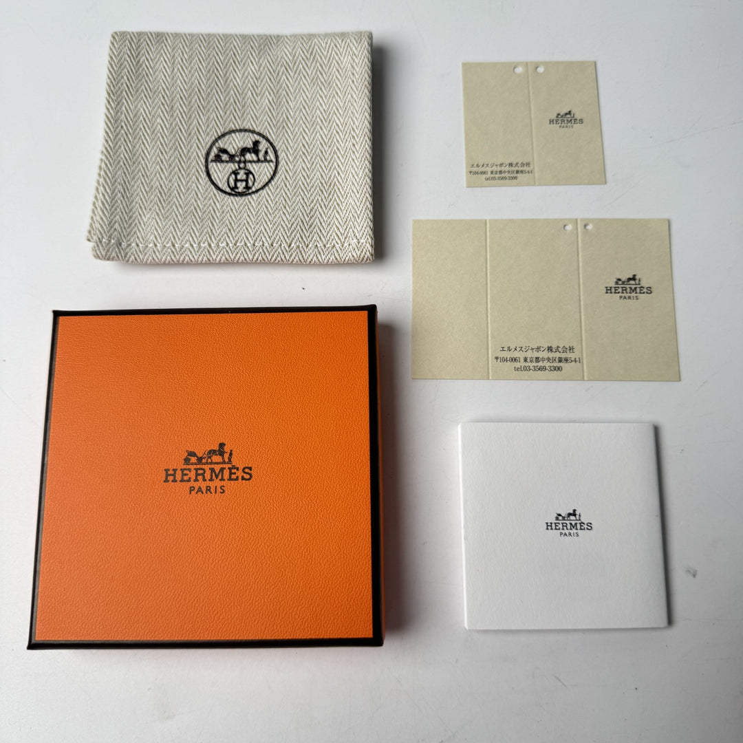 新品 エルメス HERMES ミニ タラサ ブレスレット エトゥープ SV金具 G刻印 #T2 H500522 レディース