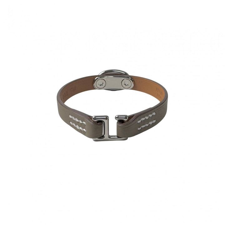 新品 エルメス HERMES ミニ タラサ ブレスレット エトゥープ SV金具 G刻印 #T2 H500522 レディース