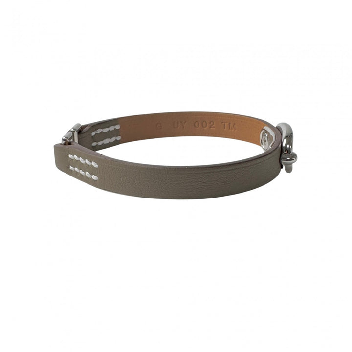 新品 エルメス HERMES ミニ タラサ ブレスレット エトゥープ SV金具 G刻印 #T2 H500522 レディース