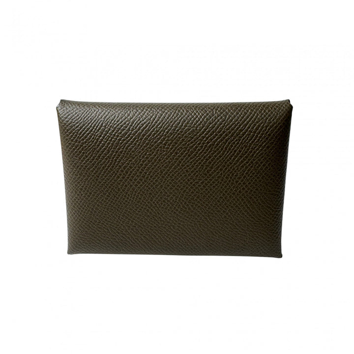 新品 エルメス HERMES カルヴィ デュオ コインケース K刻印 ヴェールロデン エプソン レディース