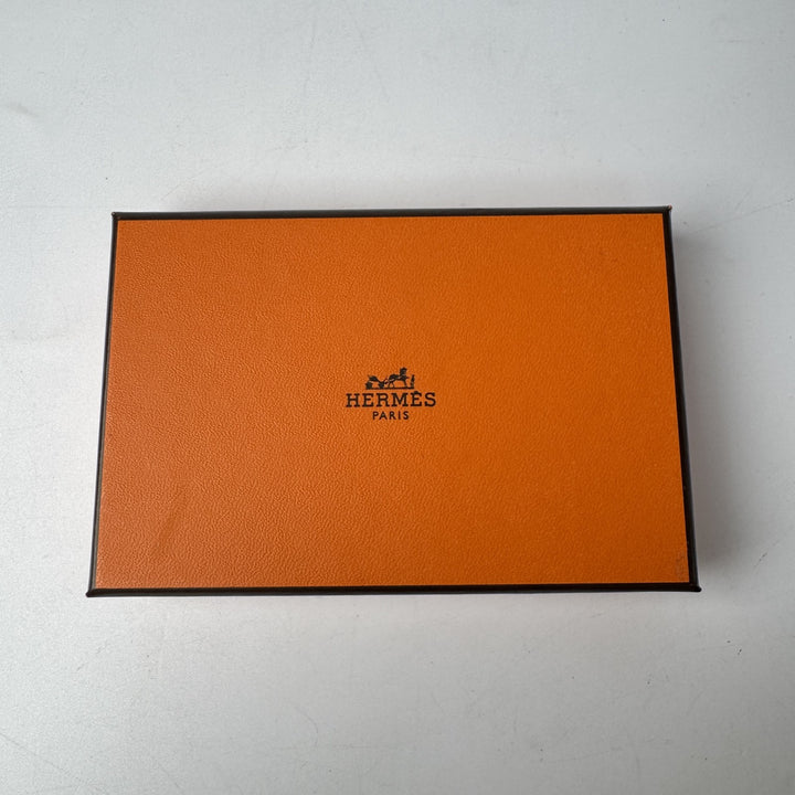 新品 エルメス HERMES カルヴィ デュオ コインケース K刻印 ヴェールロデン エプソン レディース