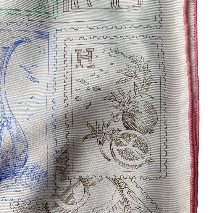 未使用 エルメス HERMES カレ 90 フォーブルの切手愛好家 レディース