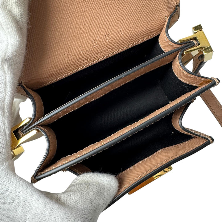 美品 マルニ MARNI マルニ トランク ナノ ショルダーバッグ 斜めがけ クロスボディ レディース