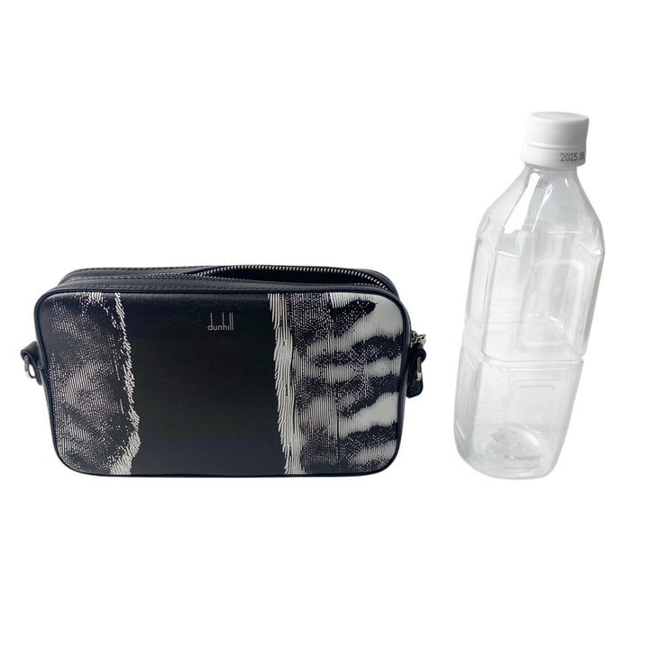 美品 ダンヒル dunhill メンズ モノトーン ウエストエンドバッグ フォトグラフィックアート ショルダーバッグ カメラバッグ 斜めがけ クロスボディ