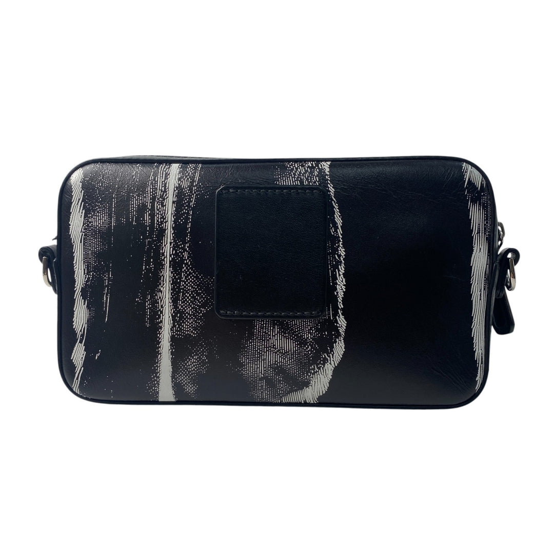 美品 ダンヒル dunhill メンズ モノトーン ウエストエンドバッグ フォトグラフィックアート ショルダーバッグ カメラバッグ 斜めがけ クロスボディ