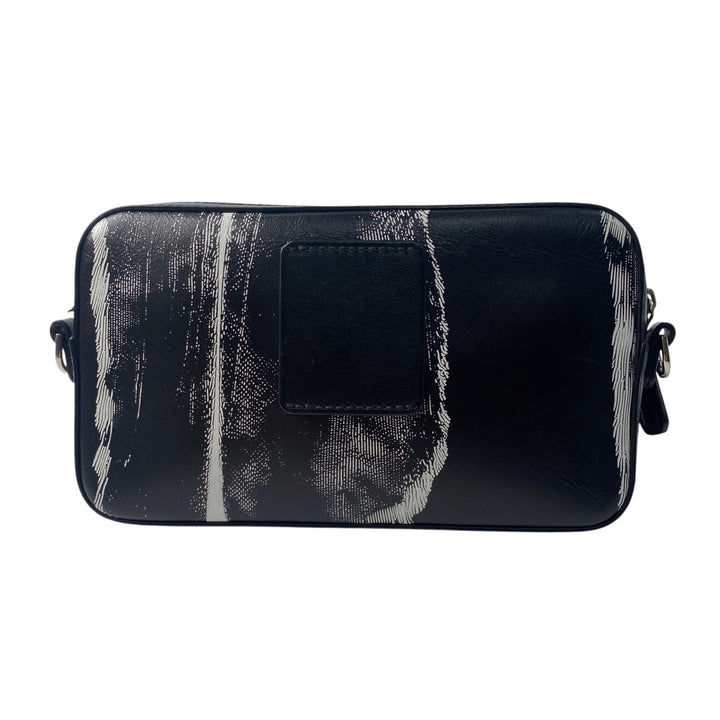 美品 ダンヒル dunhill メンズ モノトーン ウエストエンドバッグ フォトグラフィックアート ショルダーバッグ カメラバッグ 斜めがけ クロスボディ