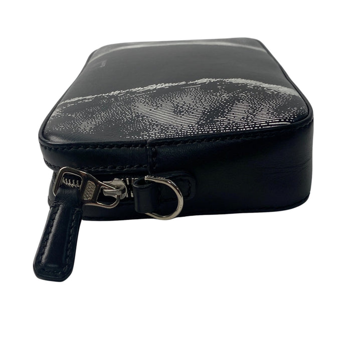 美品 ダンヒル dunhill メンズ モノトーン ウエストエンドバッグ フォトグラフィックアート ショルダーバッグ カメラバッグ 斜めがけ クロスボディ