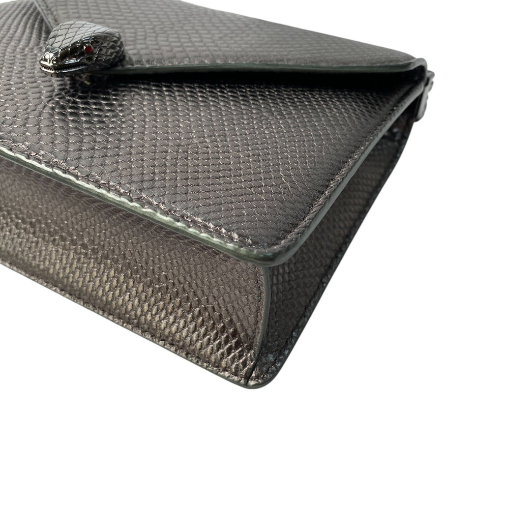 美品 ブルガリ BVLGARI レディース モルテンカルングチェーン ショルダーバッグ セルペンティ