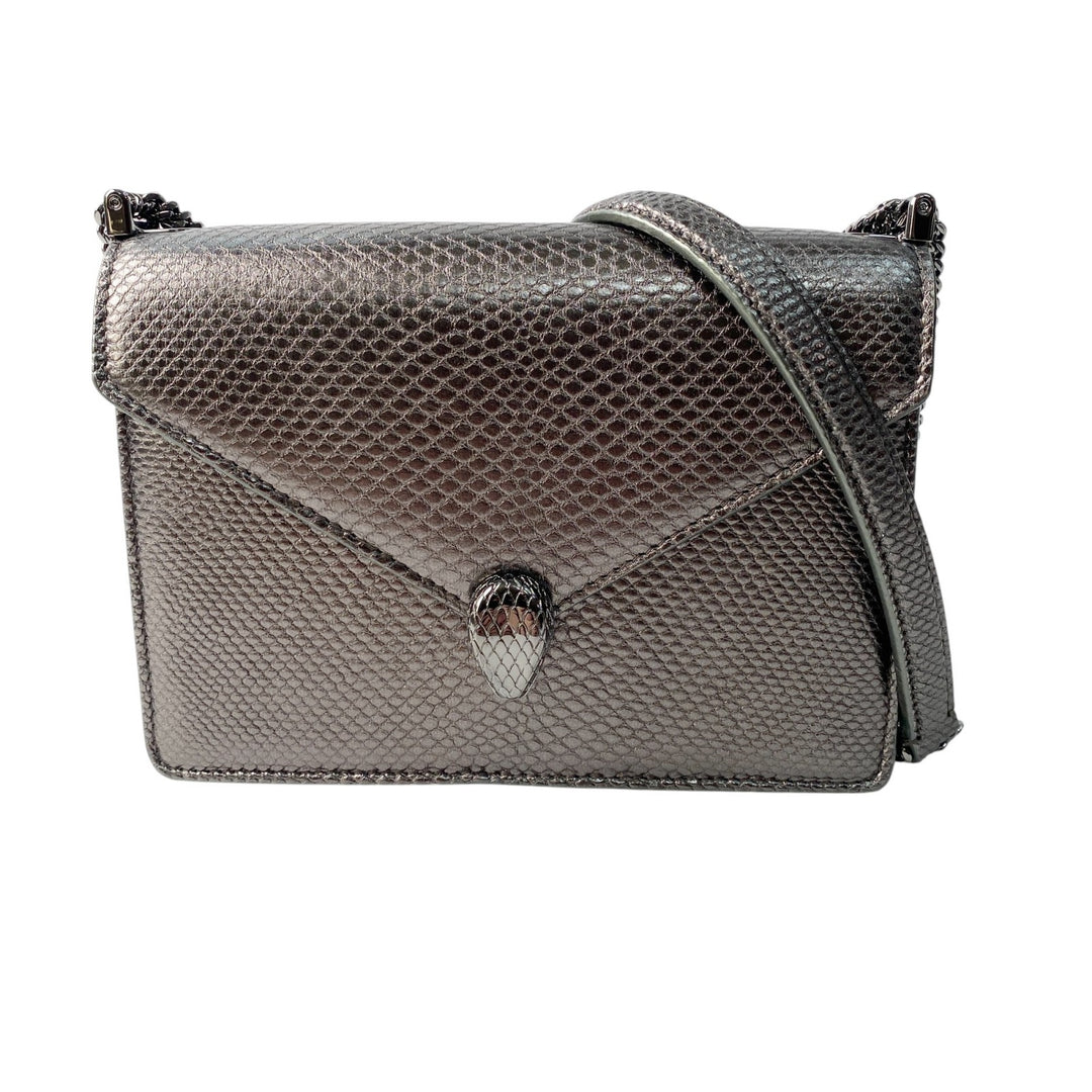 美品 ブルガリ BVLGARI レディース モルテンカルングチェーン ショルダーバッグ セルペンティ