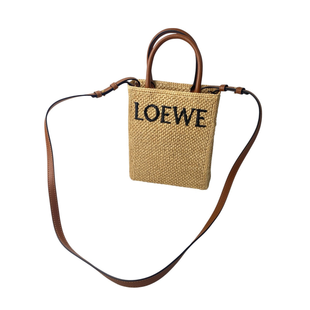 ロエベ LOEWE レディース スタンダード A5 トートバッグ ミニ ショルダーバッグ ラフィア 斜めがけ クロスボディ