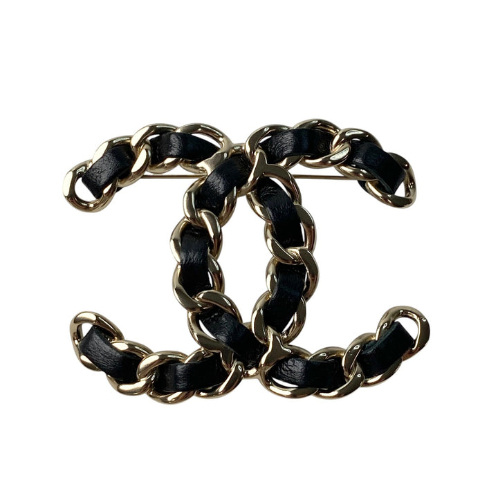 未使用 シャネル CHANEL レディース ココマーク ブローチ チェーンモチーフ A96202