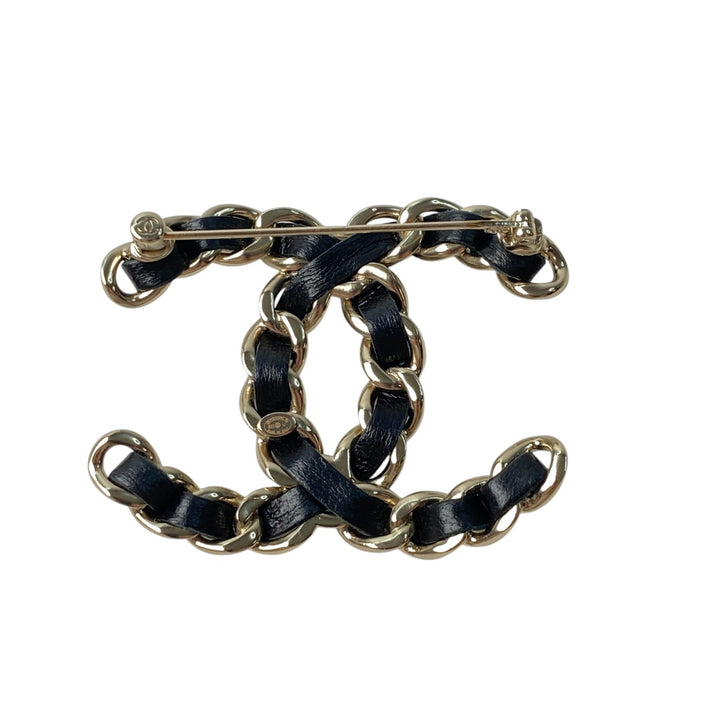 未使用 シャネル CHANEL レディース ココマーク ブローチ チェーンモチーフ A96202