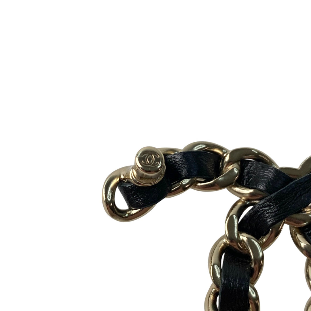 未使用 シャネル CHANEL レディース ココマーク ブローチ チェーンモチーフ A96202