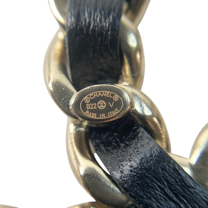 未使用 シャネル CHANEL レディース ココマーク ブローチ チェーンモチーフ A96202