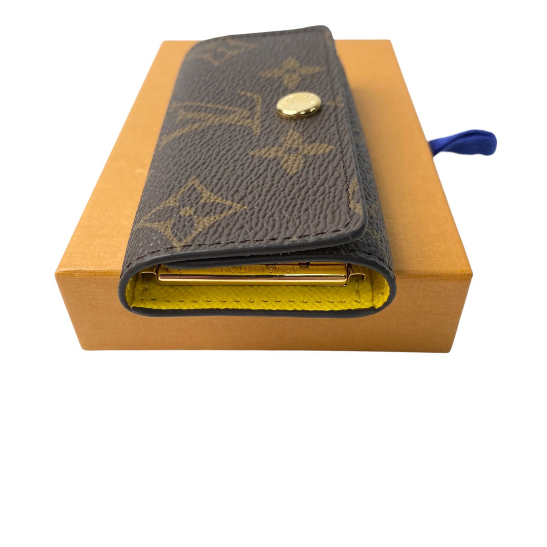 未使用 ルイ ヴィトン LOUIS VUITTON レディース モノグラム ジョーヌ ミュルティクレ 4連 キーケース RFID