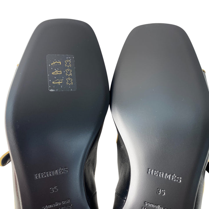 定価22.6万 新品 エルメス HERMES レディース サンダル クリステン 35 黒