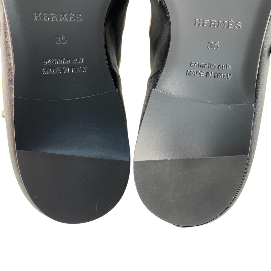 定価22.6万 新品 エルメス HERMES レディース サンダル クリステン 35 黒