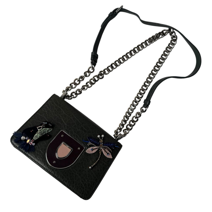 クリスチャンディオール Christian Dior ディオラマ クラブ エンブレム チェーンショルダーバッグ トンボ 斜めがけ クロスボディ レディース