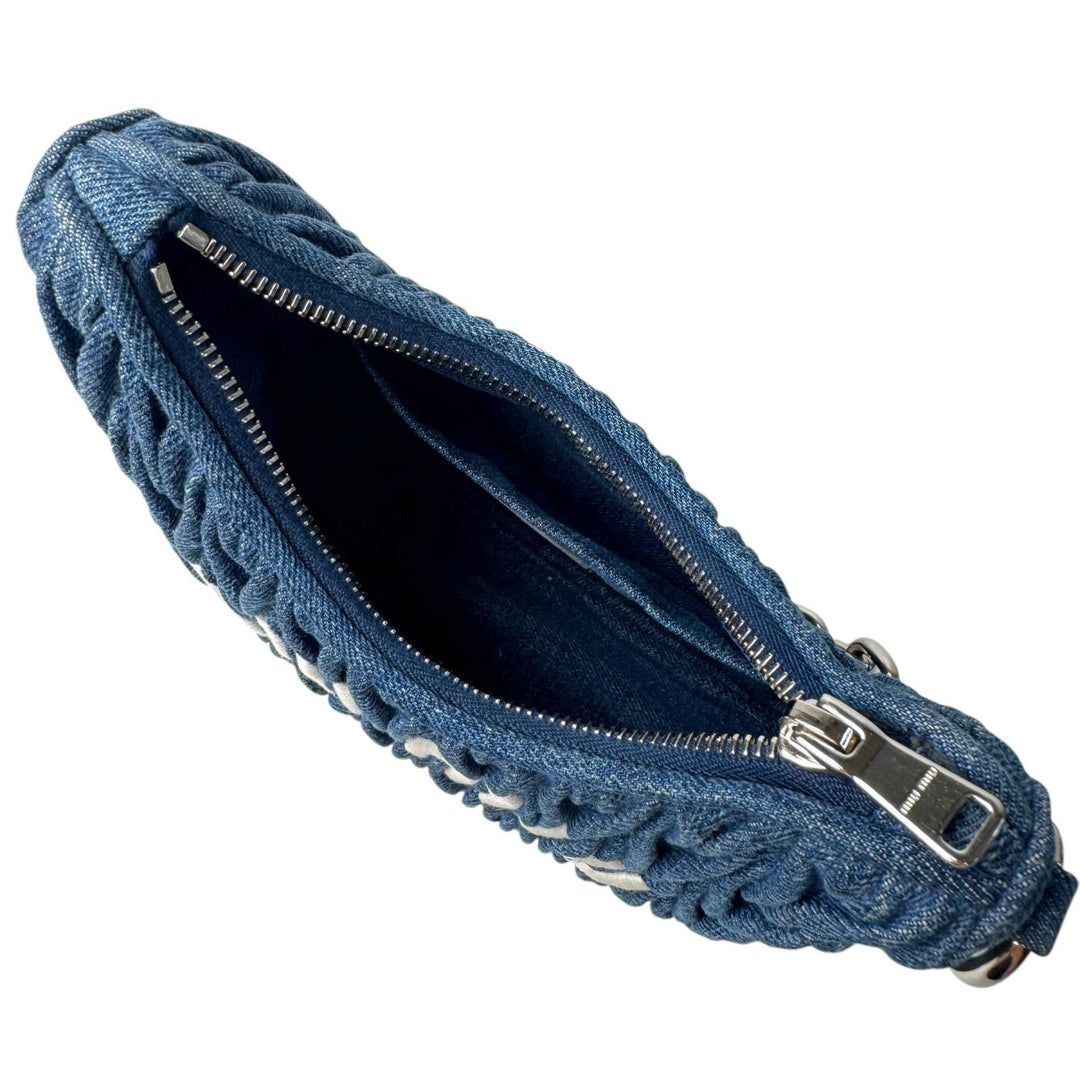 未使用 ミュウミュウ MIUMIU マテラッセ デニム 2way ショルダーバッグ チェーン 5BH211 LEAGUE リーグ 限定モデル 斜めがけ クロスボディ レディース