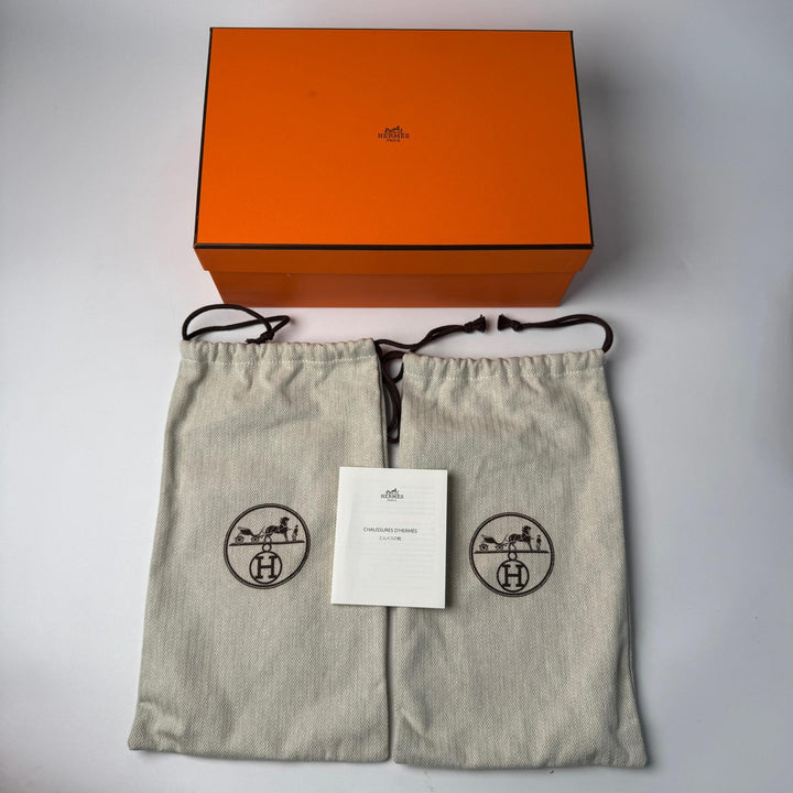 未使用 エルメス HERMES モカシン ロワイヤル ローファー 黒 #35.5 H金具 レディース