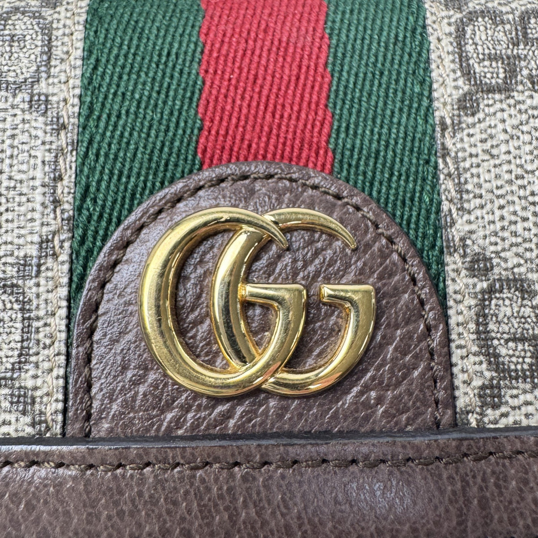 美品 グッチ GUCCI GGスプリーム コンパクトウォレット 523173 レディース