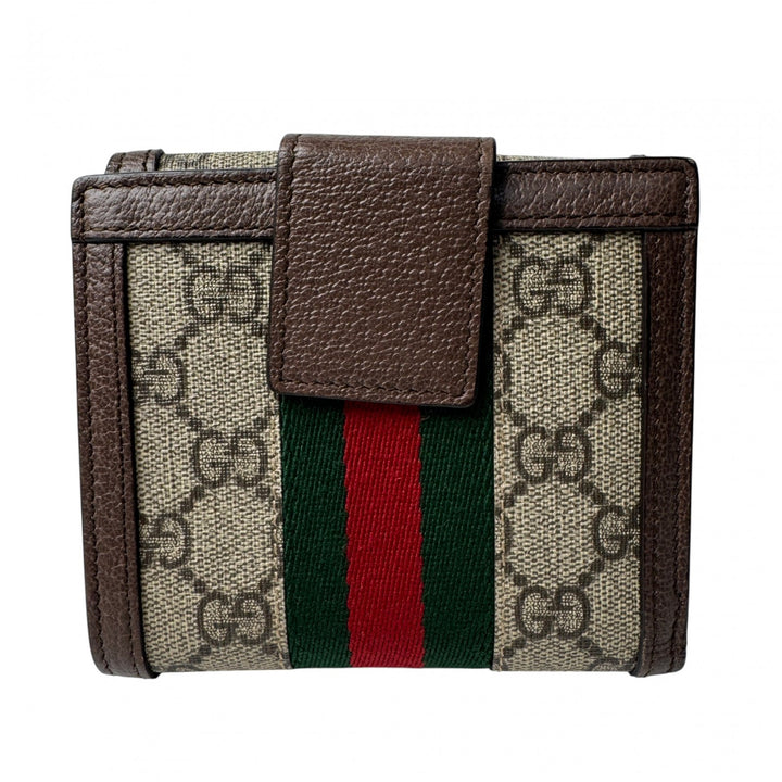 美品 グッチ GUCCI GGスプリーム コンパクトウォレット 523173 レディース