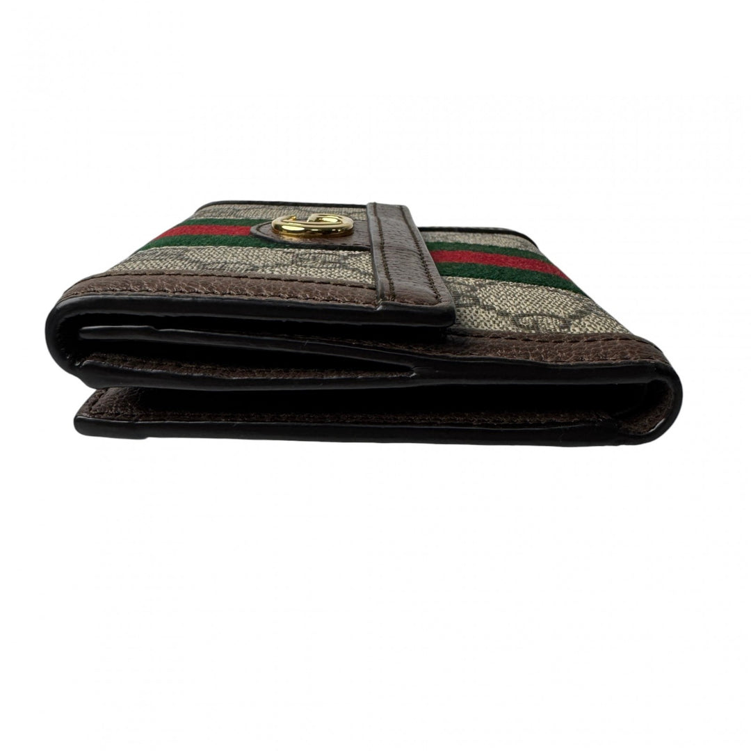 美品 グッチ GUCCI GGスプリーム コンパクトウォレット 523173 レディース