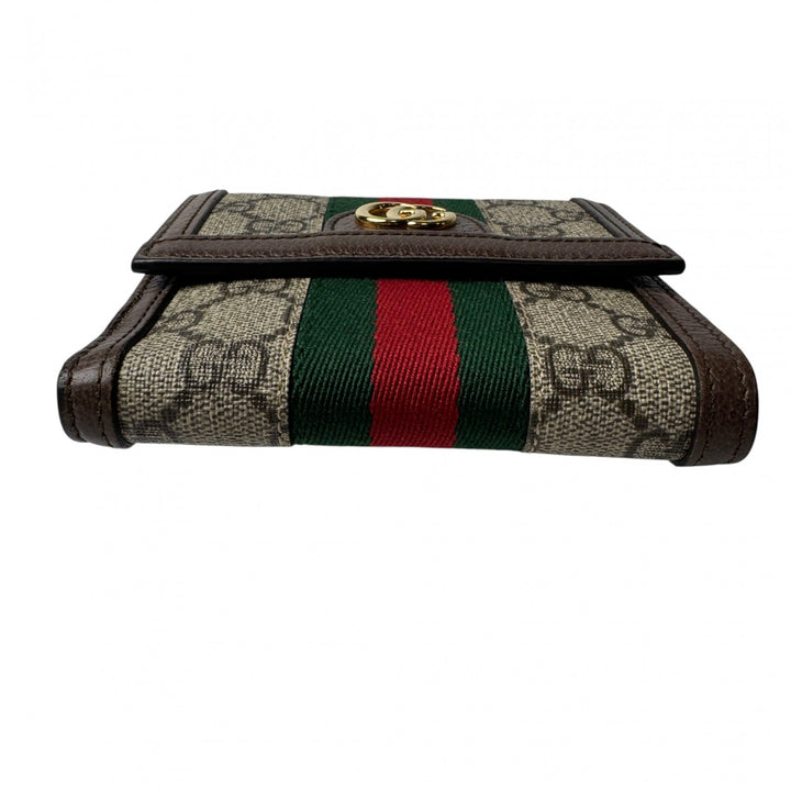 美品 グッチ GUCCI GGスプリーム コンパクトウォレット 523173 レディース