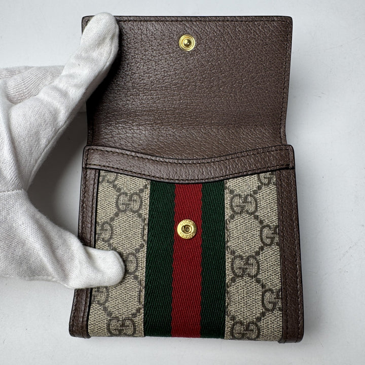 美品 グッチ GUCCI GGスプリーム コンパクトウォレット 523173 レディース