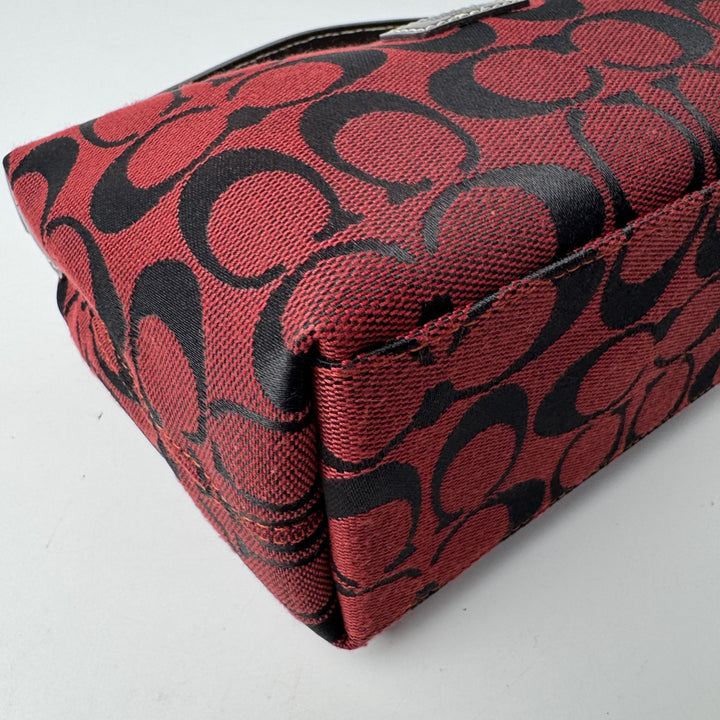 美品 コーチ COACH ハンドバッグ ポーチ シグネチャー アクセサリーポーチ レディース