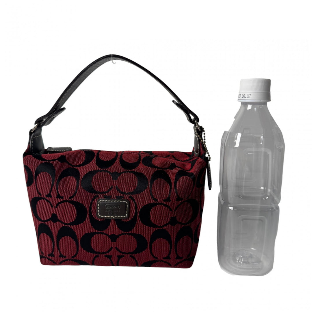 美品 コーチ COACH ハンドバッグ ポーチ シグネチャー アクセサリーポーチ レディース