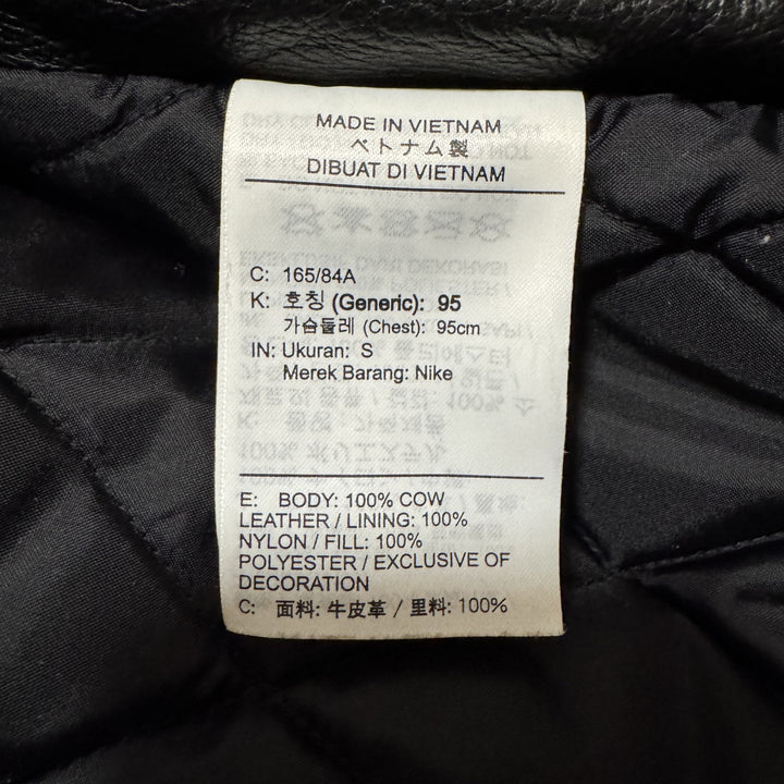 シュプリーム×ナイキ Supreme × NIKE レザーアノラック ジャケット 黒 #S 19AW コラボ