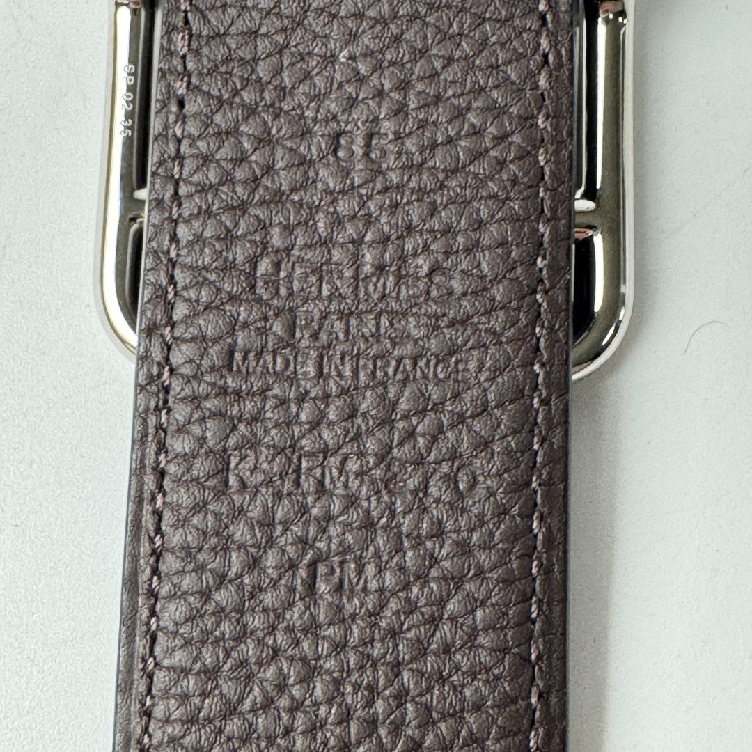 美品 エルメス HERMES ケープコッド リバーシブル ベルト 85 K刻印 メンズ