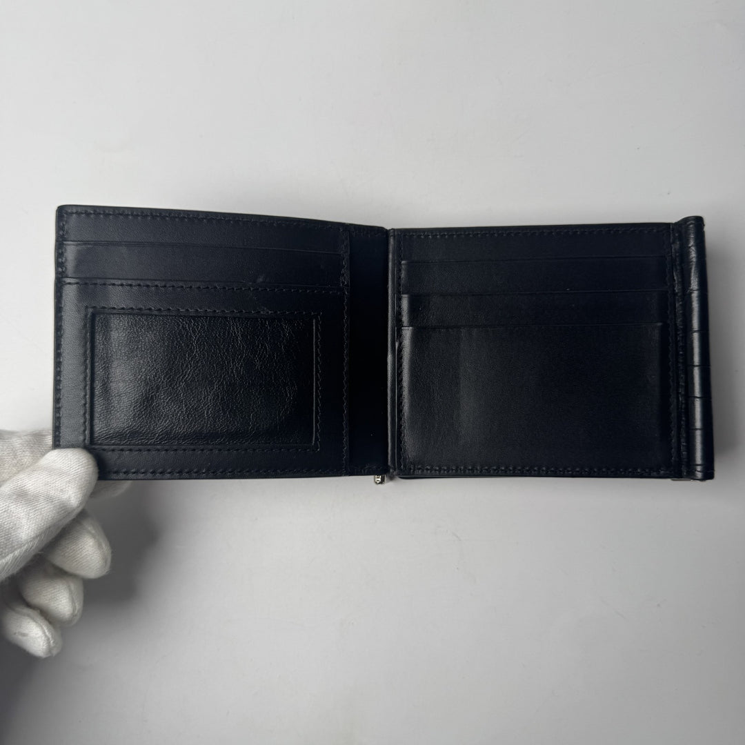 サンローラン Saint Laurent クロコ型押し 三つ折り マネークリップ メンズ