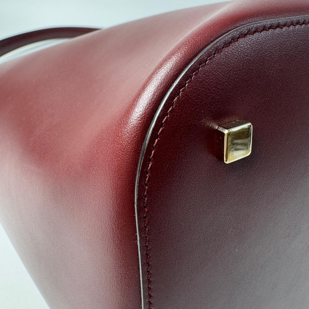 美品 カルティエ Cartier マストC ワンショルダーバッグ バケツ型 バケット ボルドー レディース