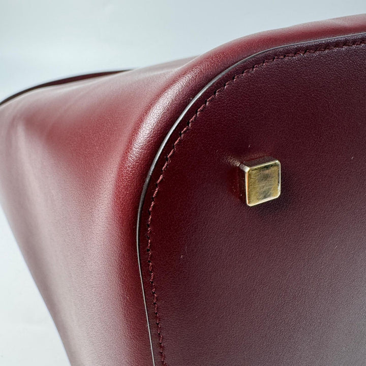 美品 カルティエ Cartier マストC ワンショルダーバッグ バケツ型 バケット ボルドー レディース