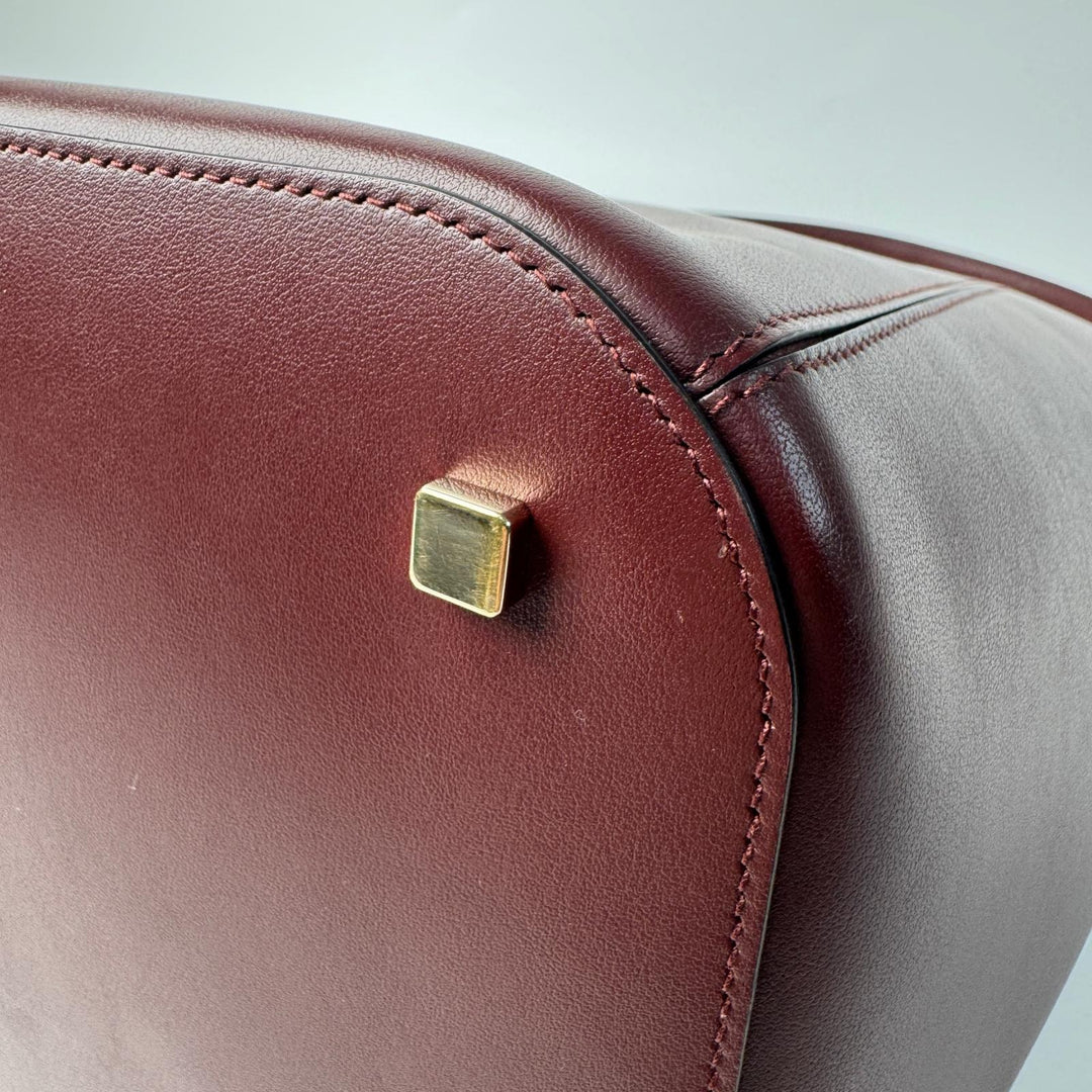 美品 カルティエ Cartier マストC ワンショルダーバッグ バケツ型 バケット ボルドー レディース