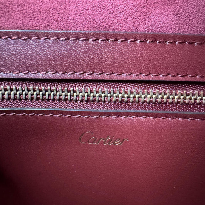 美品 カルティエ Cartier マストC ワンショルダーバッグ バケツ型 バケット ボルドー レディース