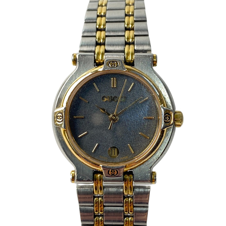 グッチ GUCCI レディース 9000L 腕時計 クォーツ コンビ シルバー ゴールド