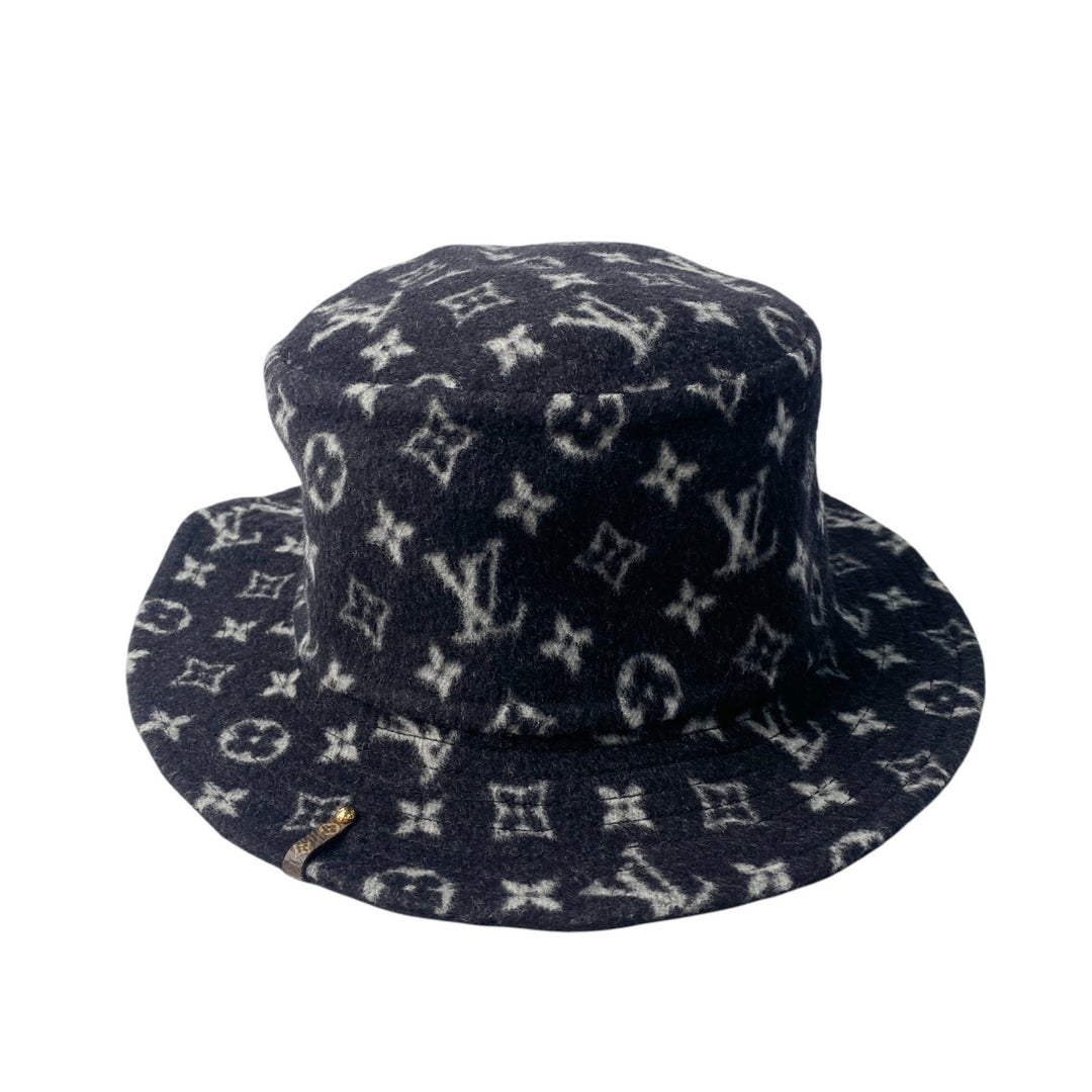ルイ ヴィトン LOUIS VUITTON レディース バケットハット モノグラム ウール AL1220 ブラック