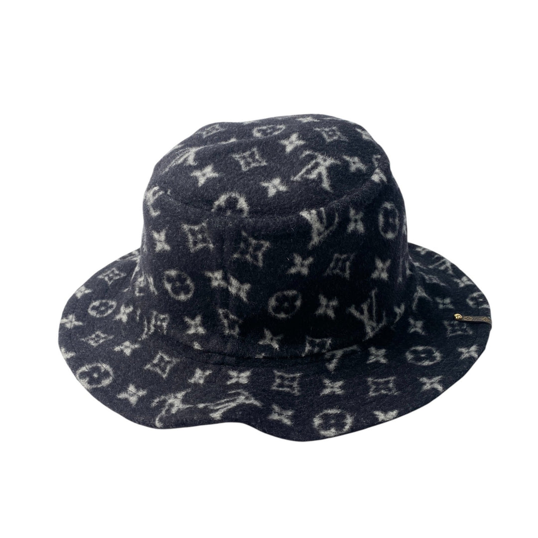 ルイ ヴィトン LOUIS VUITTON レディース バケットハット モノグラム ウール AL1220 ブラック