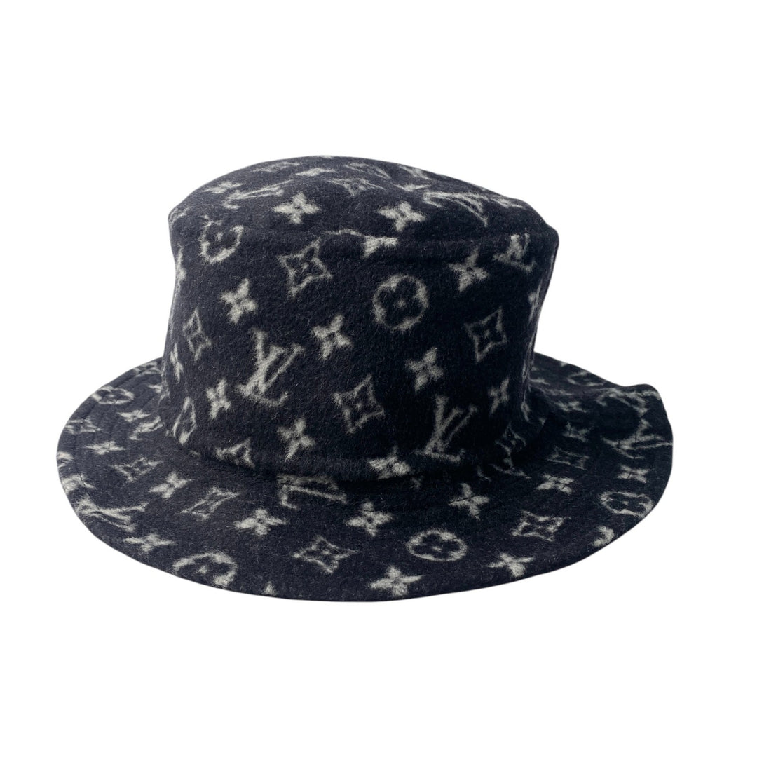 ルイ ヴィトン LOUIS VUITTON レディース バケットハット モノグラム ウール AL1220 ブラック