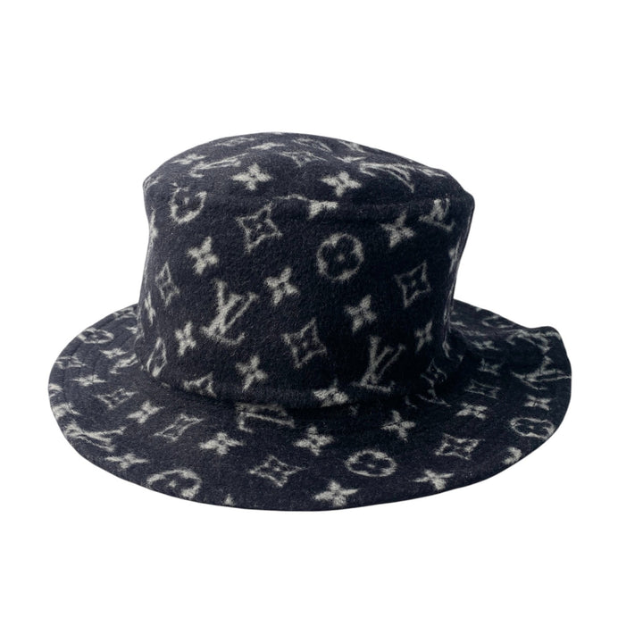 ルイ ヴィトン LOUIS VUITTON レディース バケットハット モノグラム ウール AL1220 ブラック