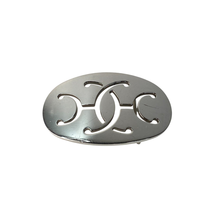 エルメス HERMES レディース オーバル ベルト バックル シルバー ダブルH